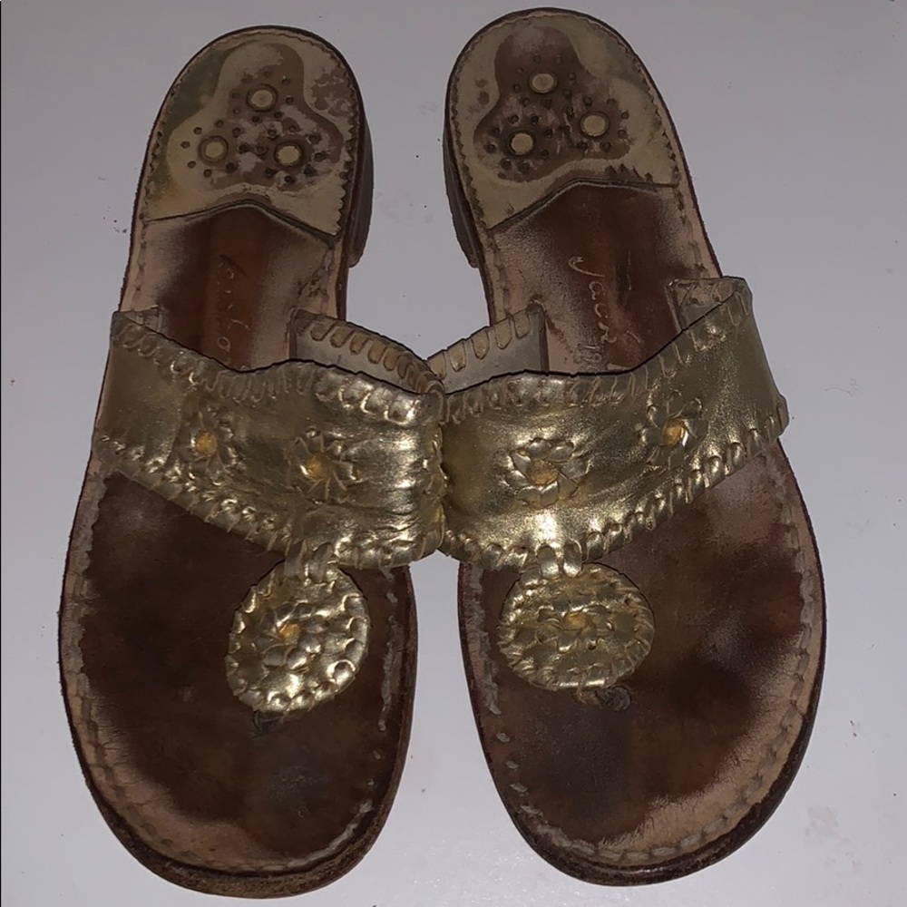 Gold Jack Rogers Palm Beach Sandal